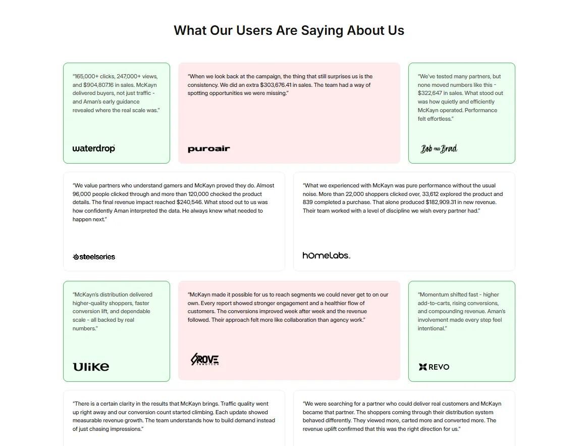 McKayn - eCommerce Performance Marketing Agency | Web Design Case Study snippet 3