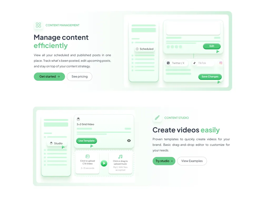 Post Bridge - Social Media Scheduler Marketing Site | Web Design Case Study snippet 2