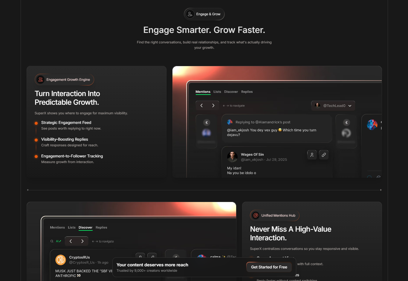SuperX - X (Twitter) Analytics Tool for Creators | Web Design Case Study 1